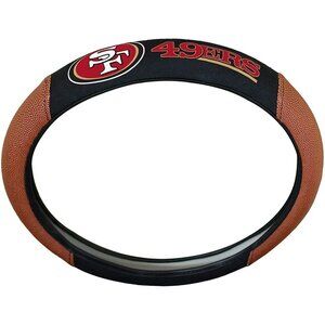 NFL San Francisco 49ers Embroidered Pigskin Steering Wheel Cover by Fanmats